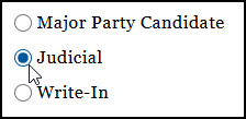 Select 'Judicial' Select 'Judicial'